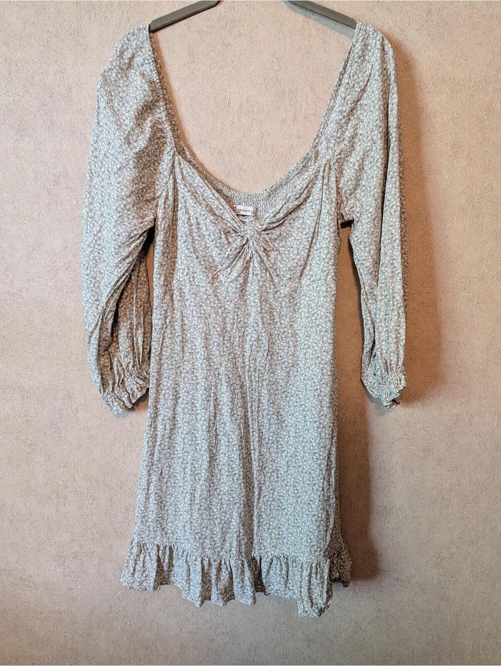 HOLLISTER sage green floral mini dress sz S